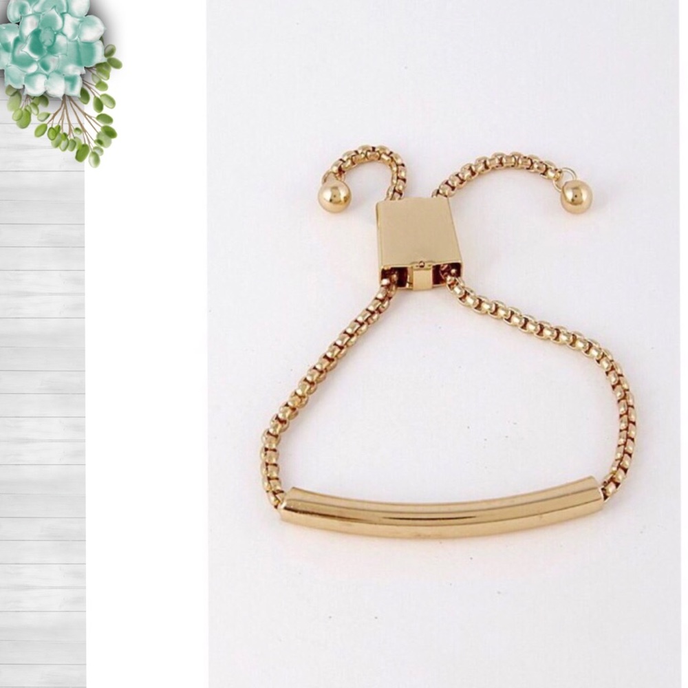 Chain and. Bar Bracelet